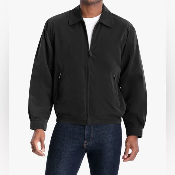 London Fog Men’s Black Zip up Jacket & zip-up Pockets, snap Cuffs size 4X - Picture 1 of 16